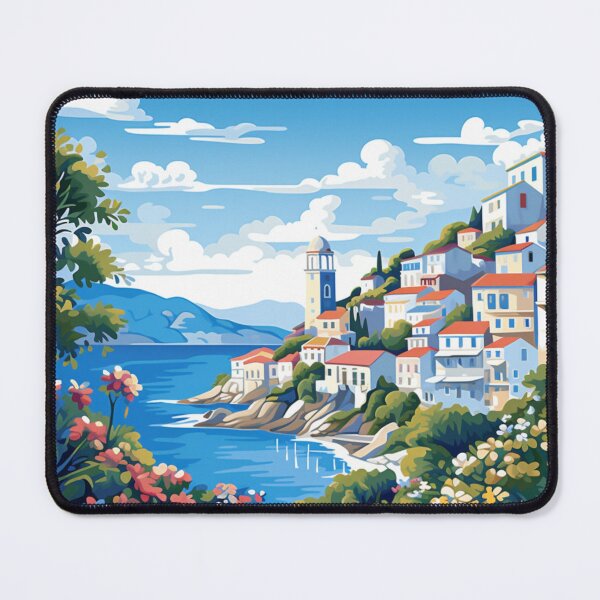 Item preview, A Pop Art Travel Print of Skopelos - Greece designed and sold by StudioRedKoala.