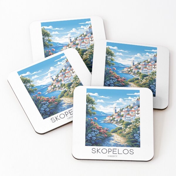 Item preview, A Pop Art Travel Print of Skopelos - Greece  designed and sold by StudioRedKoala.