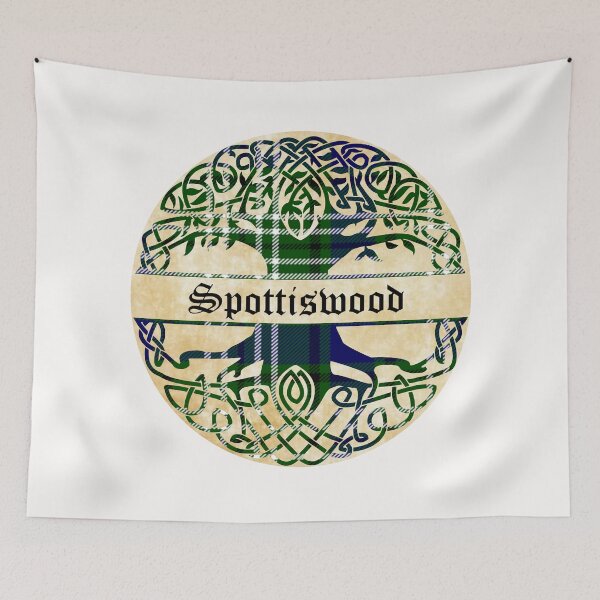 Item preview, Spottiswood Tree of Life Clan Scottish Surname tartan designed and sold by BagTown Clans.