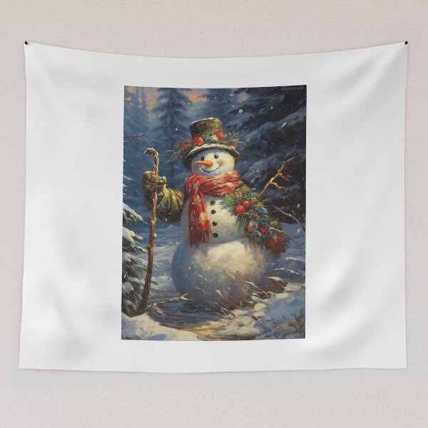 Item preview, snowmen in a mountain setting designed and sold by Mickeymouse2023.