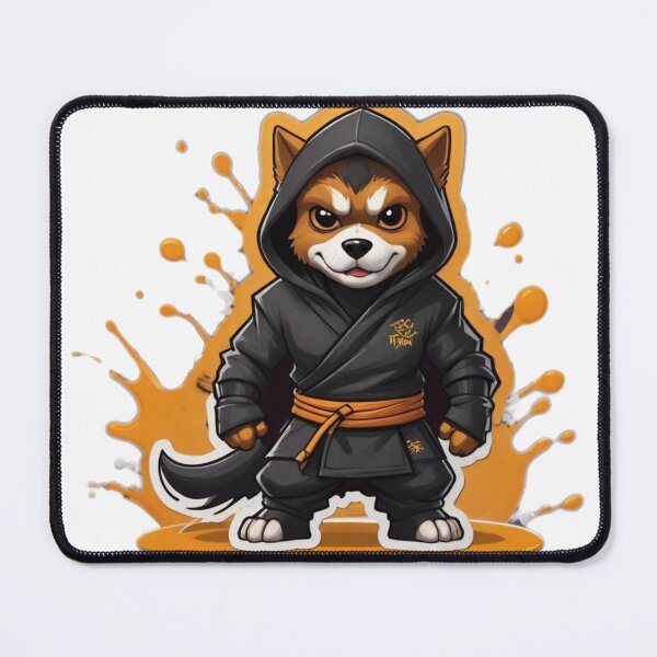 Item preview, Retro Ninja Dog Orange, Splash designed and sold by Woodoartdesign.