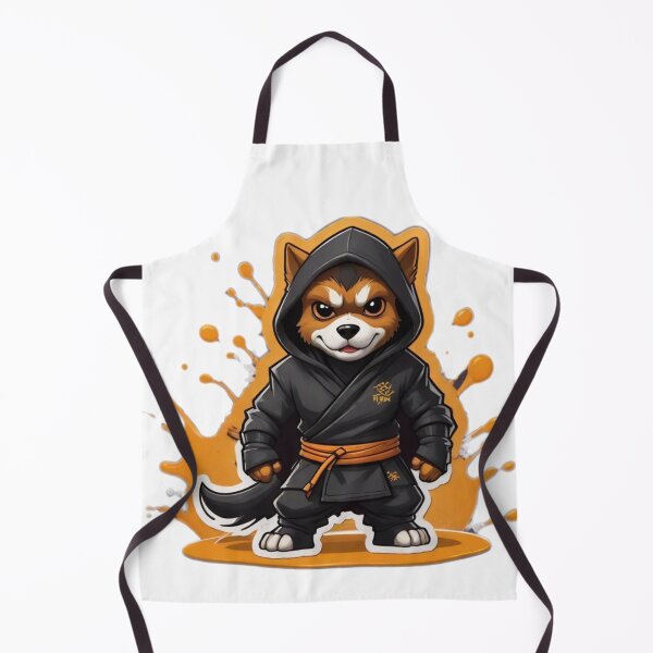 Item preview, Retro Ninja Dog Orange, Splash designed and sold by Woodoartdesign.