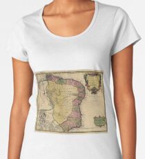 Vintage Map of Brazil (1719) Women's Premium T-Shirt