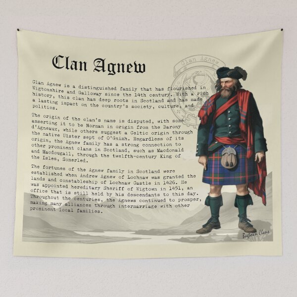 Item preview, Clan Agnew Scottish History  designed and sold by BagTown Clans.