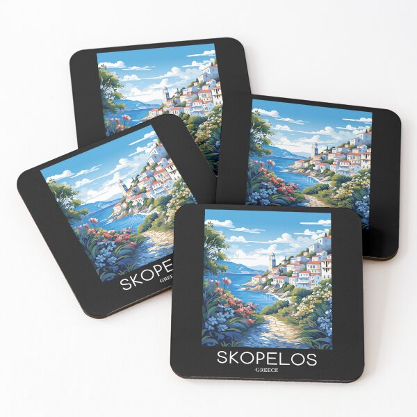 Item preview, A Pop Art Travel Print of Skopelos - Greece  designed and sold by StudioRedKoala.