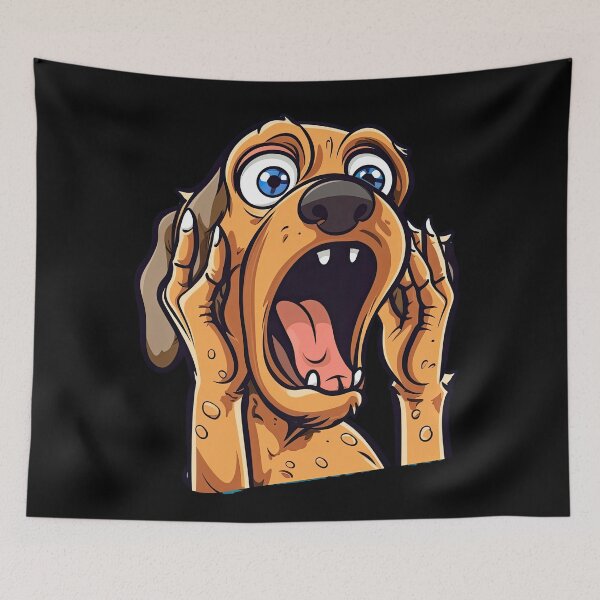 Item preview, Cute brown dog with big eyes designed and sold by WallGemsArt.