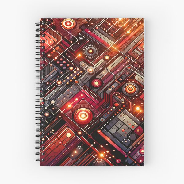 Item preview, Vivid Circuitry: Bold Red Tech-Inspired Pattern designed and sold by Rice Rocca.