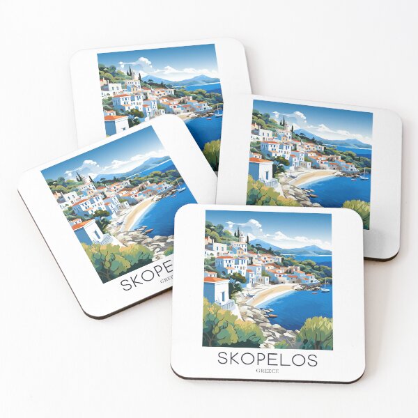 Item preview, A Pop Art Travel Print of Skopelos - Greece  designed and sold by StudioRedKoala.