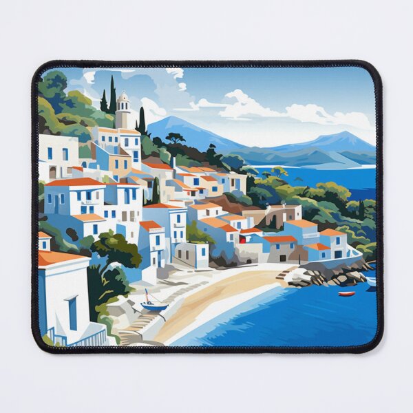 Item preview, A Pop Art Travel Print of Skopelos - Greece designed and sold by StudioRedKoala.