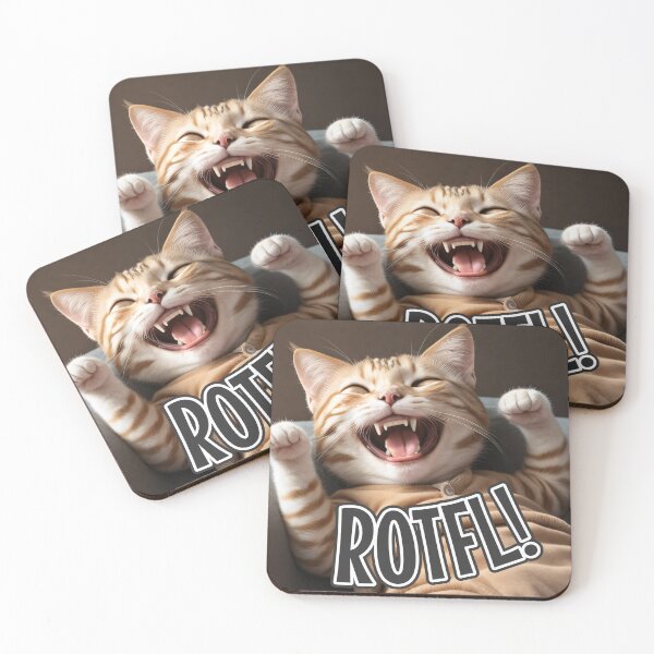Item preview, AI-Generated Cat 01 "ROTFL" designed and sold by Cliff-Qi.