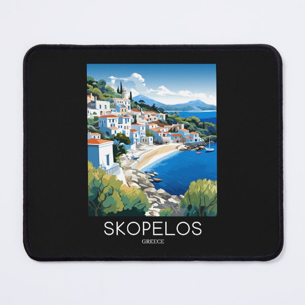 Item preview, A Pop Art Travel Print of Skopelos - Greece designed and sold by StudioRedKoala.