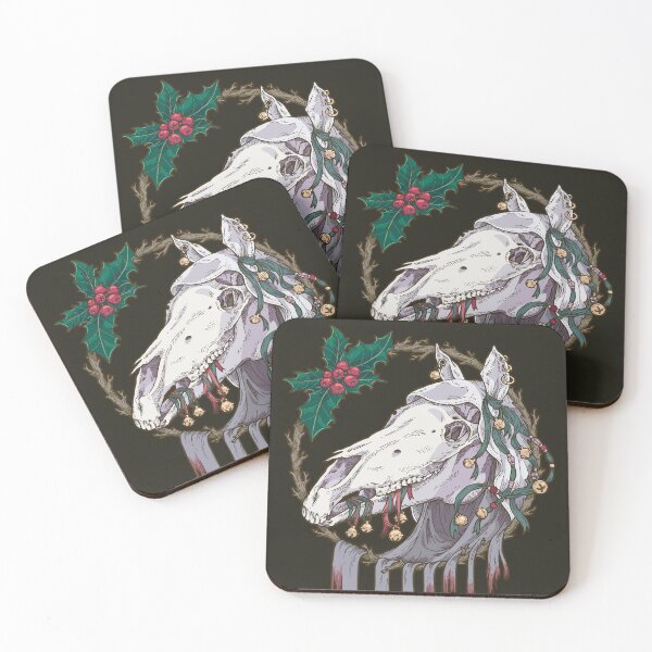 Item preview, Mari Lwyd Winter Ghost Horse designed and sold by Murmur Ink Crow.