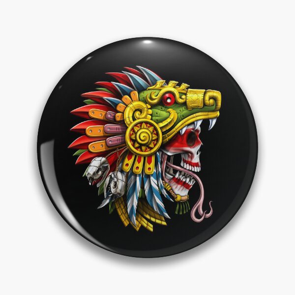 Item preview, Aztec Serpent Skull Warrior designed and sold by underheaven.