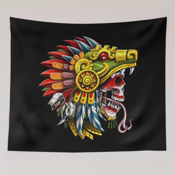 Item preview, Aztec Serpent Skull Warrior designed and sold by underheaven.