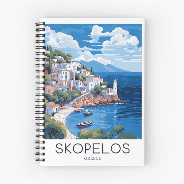 Item preview, A Pop Art Travel Print of Skopelos - Greece  designed and sold by StudioRedKoala.