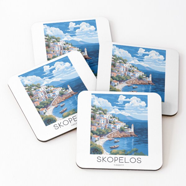 Item preview, A Pop Art Travel Print of Skopelos - Greece  designed and sold by StudioRedKoala.