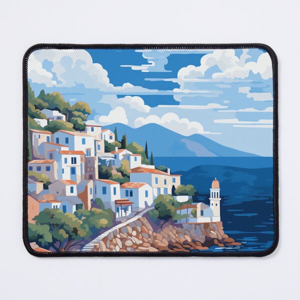 Item preview, A Pop Art Travel Print of Skopelos - Greece designed and sold by StudioRedKoala.