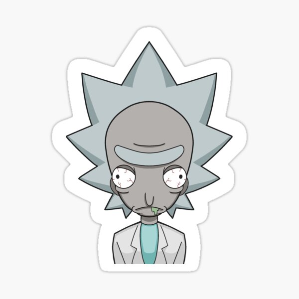 Rick and Morty Spiritual Rick w 3rd Eye Sticker by Carter Briar - Pixels