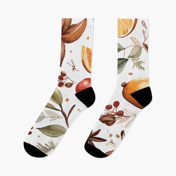 Item preview, Holiday spices pattern (white) designed and sold by etherElric.