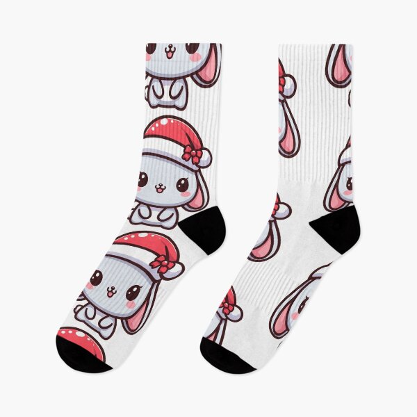 Item preview, Cute white bunny in santa hat designed and sold by Wxjtecki.