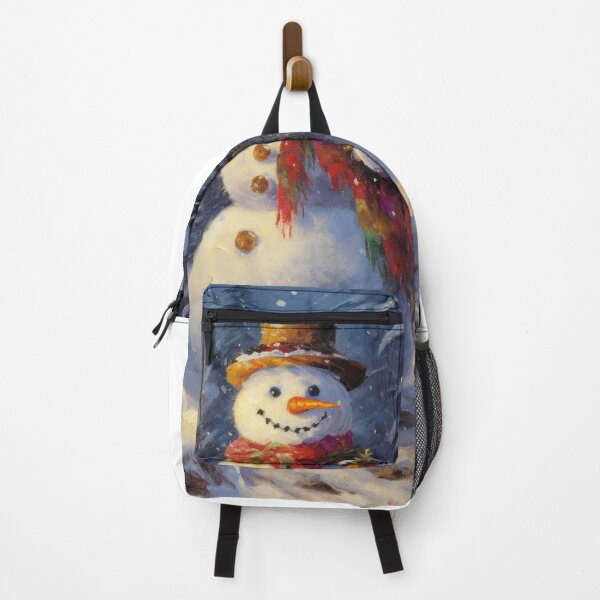 Item preview, snowmen in a mountain setting, adorned with colorful designed and sold by Mickeymouse2023.