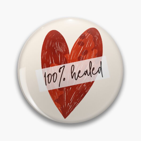 Item preview, Red Heart Pencil Drawing. 100% healed. Healing journey after breakup. designed and sold by helga-wigandt.