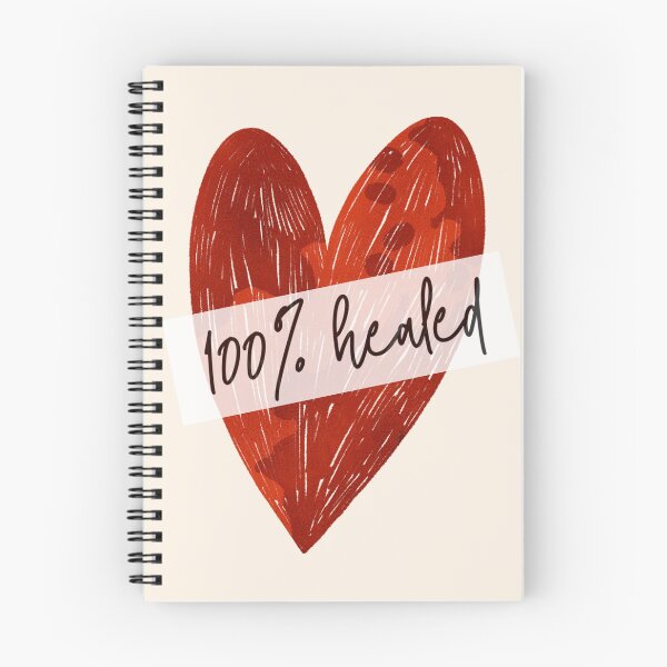 Item preview, Red Heart Pencil Drawing. 100% healed. Healing journey after breakup. designed and sold by helga-wigandt.