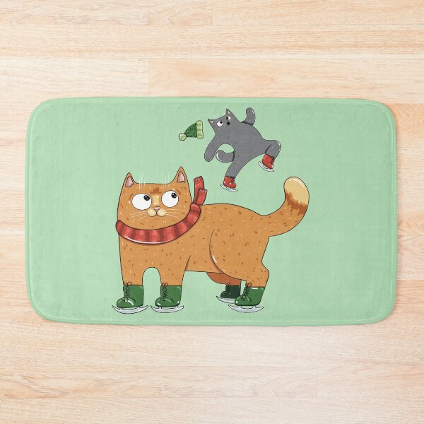 Item preview, Winter Skating Kitties Print designed and sold by Julia Sol.