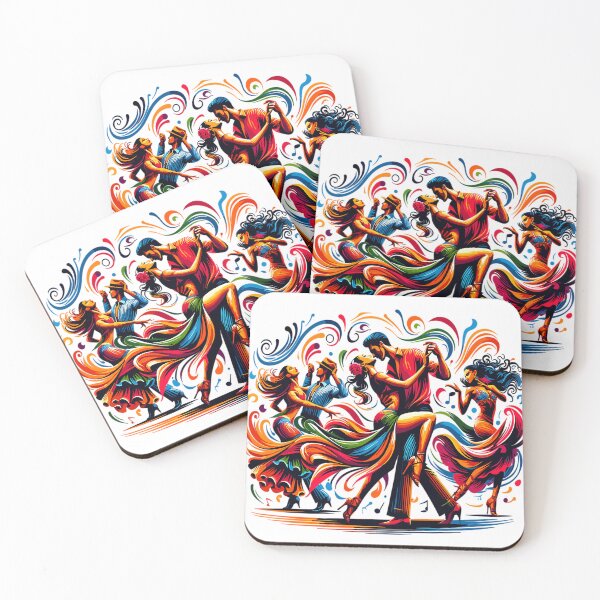 Item preview, Colorful salsa scene designed and sold by LongIslandDesgn.
