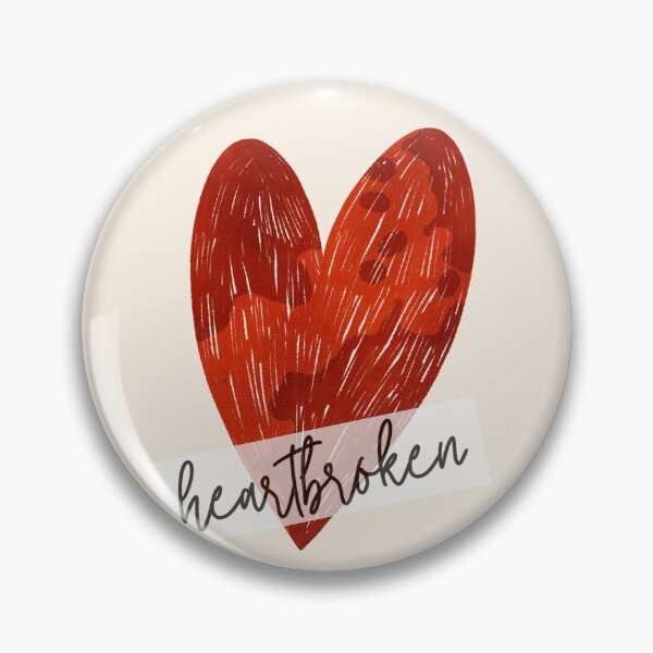 Item preview, Red Heart Pencil Drawing. Heartbroken. Healing journey after breakup. designed and sold by helga-wigandt.