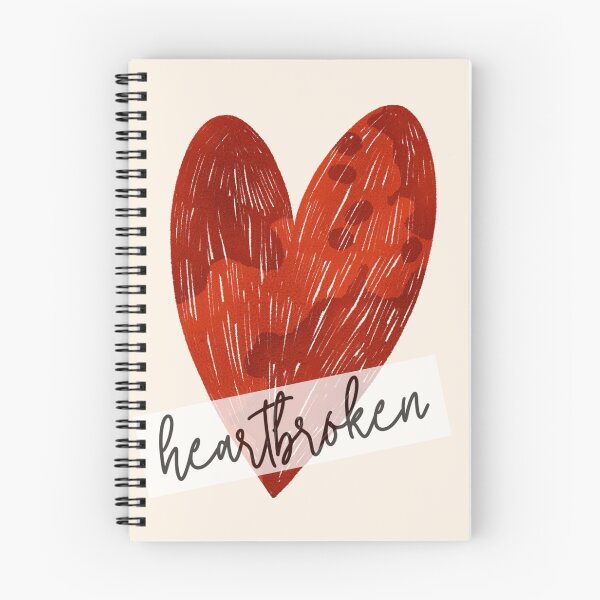 Item preview, Red Heart Pencil Drawing. Heartbroken. Healing journey after breakup. designed and sold by helga-wigandt.
