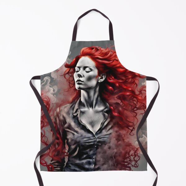 Item preview, Young red-haired woman designed and sold by JulieMezuaAutriceImagesIntérieuresViaIA.