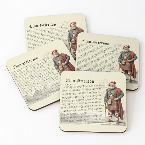 Item preview, Clan Grierson Scottish History  designed and sold by BagTown Clans.