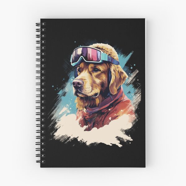 Aperçu de l'œuvre Chien de ski dans des lunettes de ski créée et vendue par AnnaMDesign.