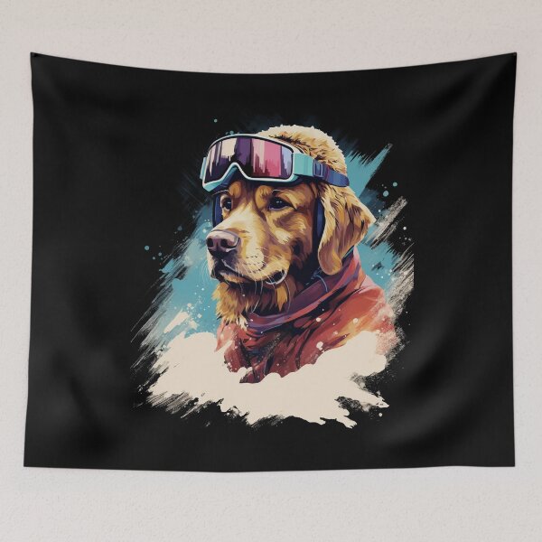 Item preview, Perro de esquí con gafas de esquí designed and sold by AnnaMDesign.