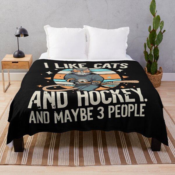 Item preview, I like cats and hockey and maybe 3 people funny cats designed and sold by Pitchou07.