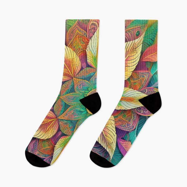 Item preview, Rainbow Leaves Mandala | Fractals and Mandalas | Sublime Nature designed and sold by monkeybusiness.pt.
