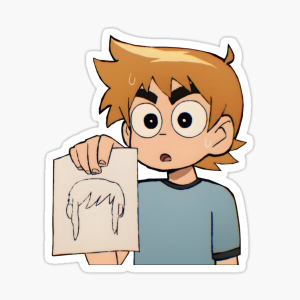 Item preview, Scott Pilgrim Ramona Flowers Hair Drawing designed and sold by Skeevy.