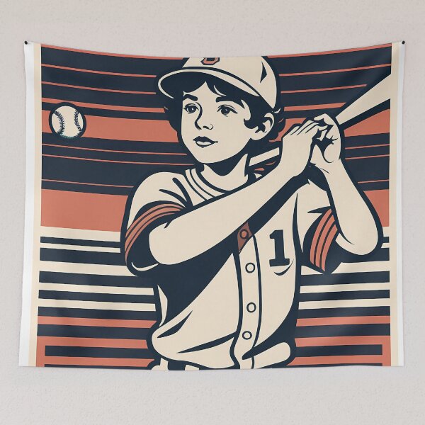 Item preview, Relive the Magic of Classic Baseball with Retro Digital Art designed and sold by Artedig.