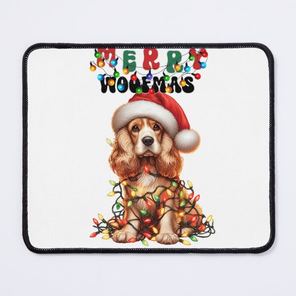 Item preview, Merry Woofmas Santa Dog Christmas Cocker Spaniel designed and sold by BotunPeony.