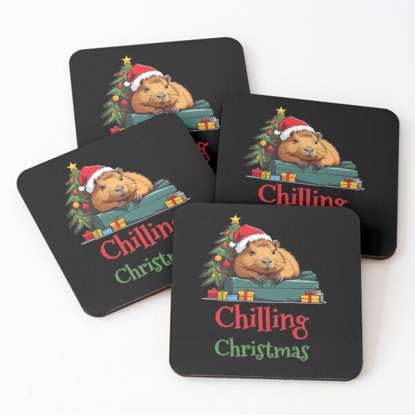 Item preview, Chilling Christmas! Capybara chilling during Christmas time. designed and sold by twisted-dot.