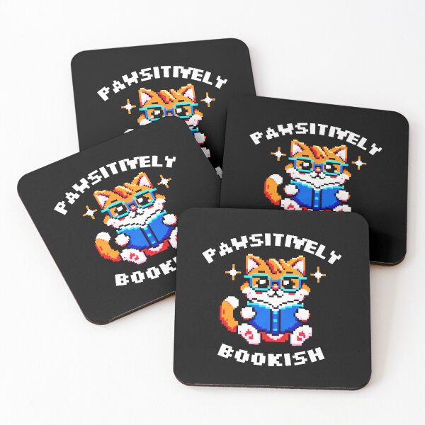 Item preview, Literary Cat: 8-Bit 'Pawsitively Bookish designed and sold by PixelPunkster.