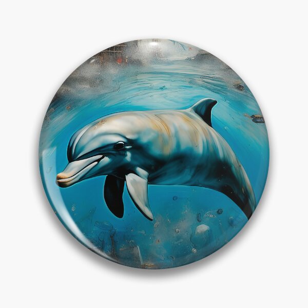Item preview, Dolphin swimming in a polluted surrealistic  designed and sold by paulrommer.