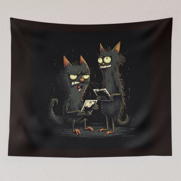 Item preview, Feline Frenzy Night Tee designed and sold by ChamounVisual.