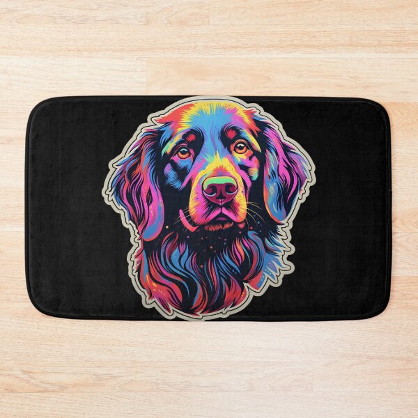 Item preview, Flat-coated Retriever Neon Design designed and sold by CUTEDOGGIEZ.