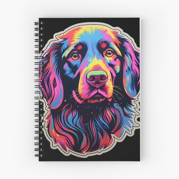 Item preview, Flat-coated Retriever Neon Design designed and sold by CUTEDOGGIEZ.