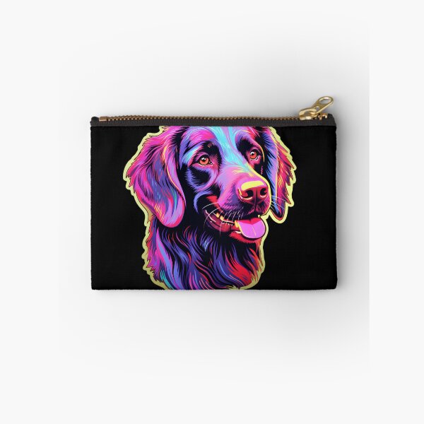Item preview, Neon Flat-coated Retriever designed and sold by CUTEDOGGIEZ.