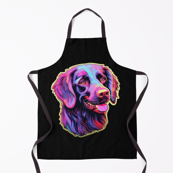 Item preview, Neon Flat-coated Retriever designed and sold by CUTEDOGGIEZ.