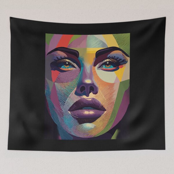 Aperçu de l'œuvre Jeune visage féminité Pop Art HQ créée et vendue par Psycho-Crazy.