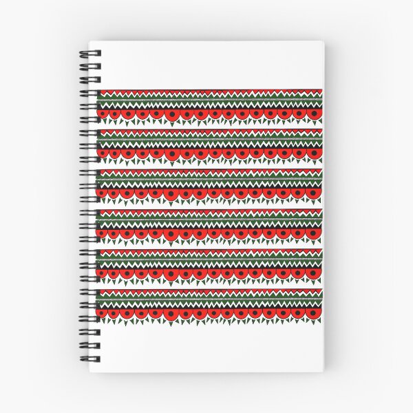 Item preview, triangles and semicircles pattern - red and green designed and sold by TheBrambleBox.